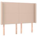 vidaXL Čelo postele so záhybmi kapučínové 147x16x118/128 cm umelá koža