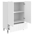vidaXL Servírovacia skriňa Biela 66 x 34,5 x 97 cm Kompozitné drevo
