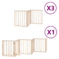 vidaXL Brána pre psa s dverami skladacia 15panely 750cm topoľové drevo