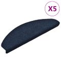 vidaXL Schodové rohože, samolepiace, 5 ks, 65x21x4 cm, námornícke, polkruhové, veľké