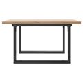 vidaXL Konferenčný stolík v tvare O 80x80x45,5 cm borovica a oceľ