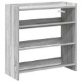 vidaXL Regál na topánky sivý dub sonoma 60x25x62 cm spracované drevo