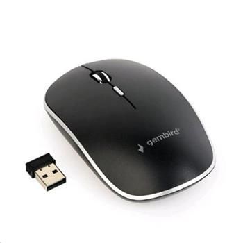 GEMBIRD Myš MUSW-4B-01, čierna, bezdrôtová, USB nano prijímač