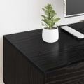 vidaXL TV skrinka 150 x 36 x 30 cm Čierny dub Kompozitné drevo