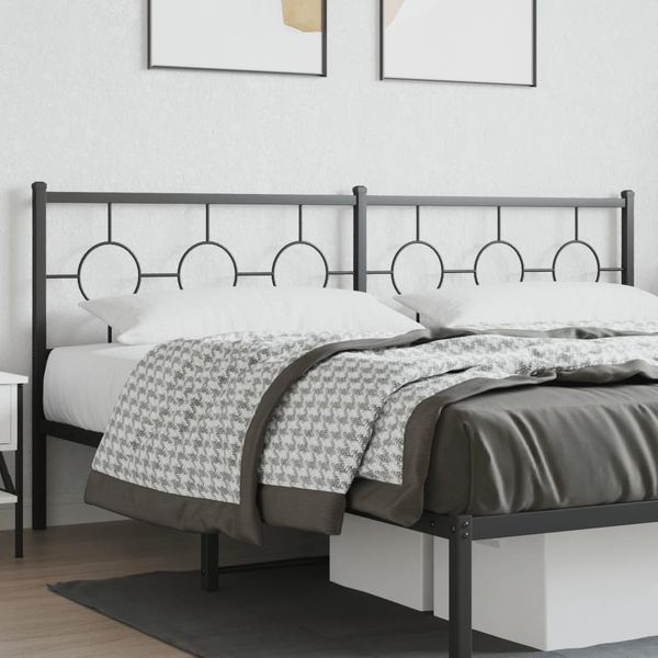 vidaXL Kovové náhradné čelo postele čierne 200 cm