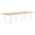 vidaXL Nohy k jedálenskému stolu v tvare U, 3 ks, biele, 100 x (72-73) cm, oceľové