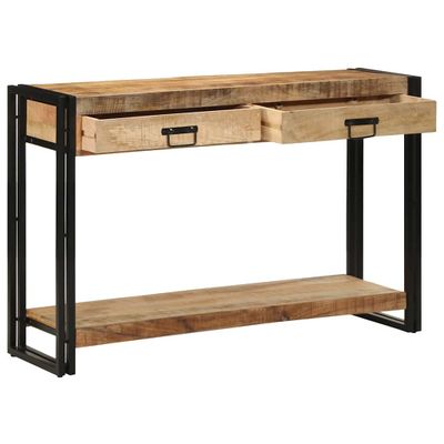 vidaXL Konzolový stôl Hnedá 120 x 33 x 75 cm Masívne mango drevo
