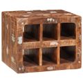 vidaXL Regál na víno Hnedá 44 x 30 x 35 cm Masívne obnovené drevo