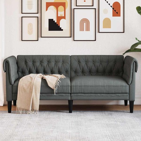 vidaXL Pohovka Tmavo šedá 182,5 x 74,5 x 74,5 cm Polyester