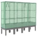 vidaXL Záhon s krytom na skleník ratanový vzhľad 160x40x140 cm