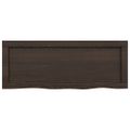 vidaXL Kúpeľňová doska tmavohnedá 80x30x(2-6) cm ošetrený masív