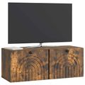 vidaXL Nástenná TV skrinka Nástenný Dymový dub 78,5 x 31 x 30 cm