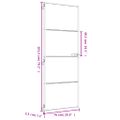 vidaXL Vnútorné dvere tenké zlaté 76x201,5 cm tvrdené sklo a hliník