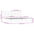 vidaXL Kovový posteľný rám bez matraca dymový dub 200x200 cm