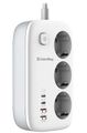 COLORWAY Predlžovací napájací prívod/ 3x Schuko/ 2x USB-A 60W/ 2x USB-C 65W/ kábel 2m Kábel, predlžovací, napájací, 3× Schuko zásuvka, 2× USB, 2× USB-C, 2m, biely