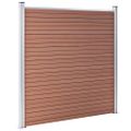 vidaXL Záhradný plot WPC 353x186 cm hnedý