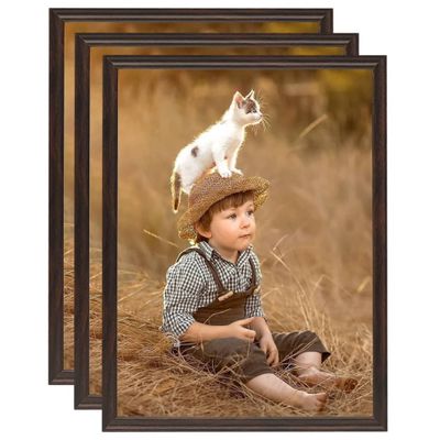 vidaXL Fotorámiky na stôl, koláž 3 ks, čierne 20x25 cm, MDF
