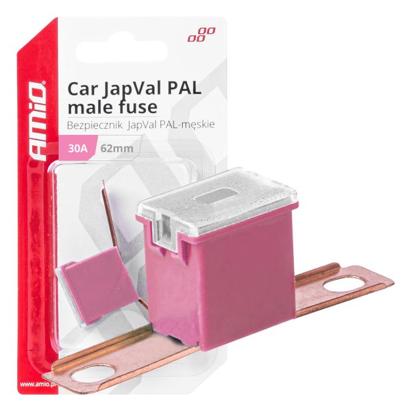 Poistka JAPVAL PAL samec 62mm 30A AMIO-03427
