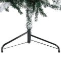 vidaXL Úzky zasnežený umelý vianočný polovičný stromček 210 cm