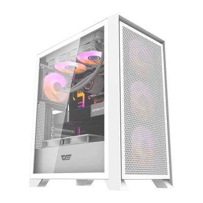 Počítačová skriňa Darkflash DRX70 MESH + 4 RGB ventilátory (biela)