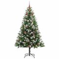 vidaXL Umelý vianočný stromček s umelým snehom 300 LED Teplá biela