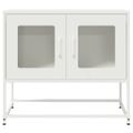 TV skrinka vidaXL Biela 68x39x60,5 cm Oceľ valcovaná za studena