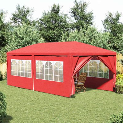 vidaXL Párty stan 600 x 300 x 255 cm Červená PE a oceľ