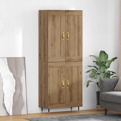 vidaXL Highboard Remeselný dub 69,5 x 34 x 90 cm Kompozitné drevo