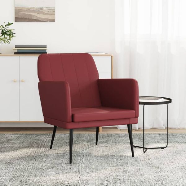 vidaXL Kreslo vínovočervené 61x78x80 cm umelá koža