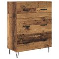vidaXL Highboard Staré drevo 69,5 x 34 x 180 cm Kompozitné drevo