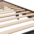 vidaXL Posteľný rám dymový dub 90x200 cm kompozitné drevo a kov