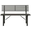 vidaXL Záhradná lavička 110 cm oceľová čierna