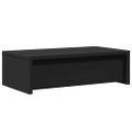 vidaXL Stojan na monitor a zásuvky čierny 50x27x15 cm kompozitné drevo