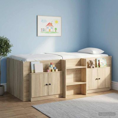 vidaXL Úložný kabinet na poschodovú posteľ 2 ks Dub sonoma