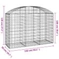 vidaXL Oblúkový gabionový kôš 150x50x100/120 cm pozinkované železo