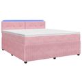 vidaXL Posteľ boxspring s matracom Ružová 160 x 200 cm Zamat