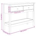vidaXL Konzolový stolík biely 100x35x75 cm masívne borovicové drevo