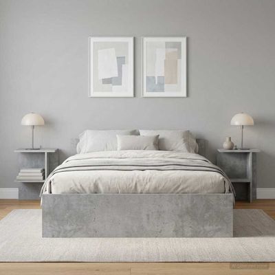 vidaXL Konferenčný stolík 2 pcs Betónovo sivá 40 x 30 x 49 cm