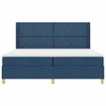 vidaXL Posteľ s pružinovým rámom Modrá 200 x 200 cm látka