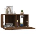 vidaXL TV stolíky 4 ks hnedý dub 60x30x30 cm spracované drevo