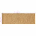 vidaXL Kusové koberce Prírodná 60 x 250 cm Juta