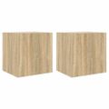 vidaXL TV nástenné skrinky s LED svetlami 2 ks dub sonoma 40,5x35x40cm