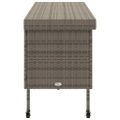 vidaXL záhradný úložný box s kolieskami sivý 160x55x75 cm polyratan