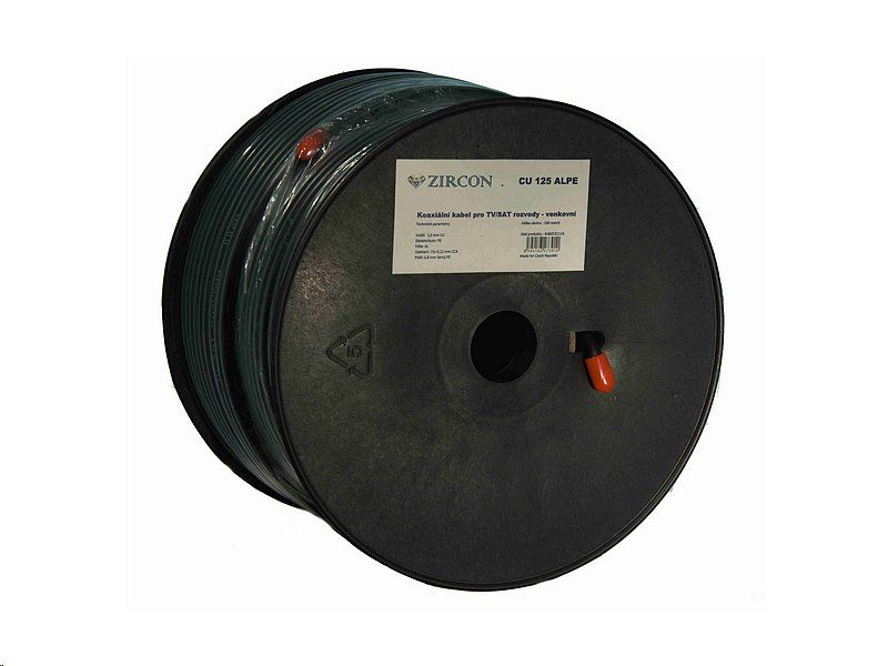 Koaxiální kabel  Zircon CU 125 ALPE / 100 m / 6,8mm