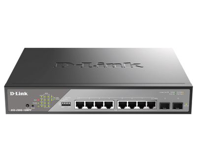 D-Link DSS-200G-10MPP/E 10-portový Gigabit Ethernet PoE++ prepínač pre dohľad