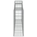 vidaXL Oblúkový gabionový kôš 300x30x80/100 cm pozinkované železo