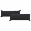 vidaXL Vankúše na pohovku 2 pcs Čierna 120 x 40 cm Kordúrová tkanina