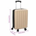 vidaXL Kufor so zámkom šampanského 34 x 23 x 55.5 cm ABS plast