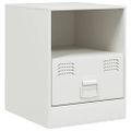 vidaXL Nočné stolíky 2 ks biele 34,5x39x44 cm oceľ
