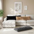 vidaXL Poťah na podložku HEERLEN Čierna 40 x 145 cm PV fleece